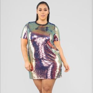glitter tunic dress